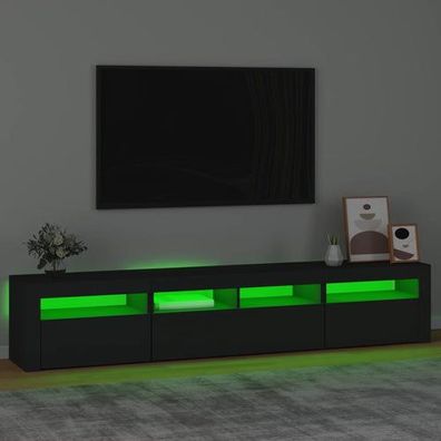TV Schrank LED Lowboard Fehrnsehschrank Schwarz 210 * 35 * 40 cm