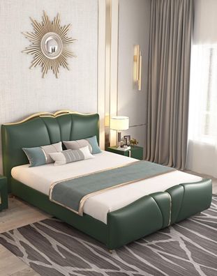 Bett Polster Design Luxus Doppel Hotel Betten grün Luxus Hotel Chesterfield