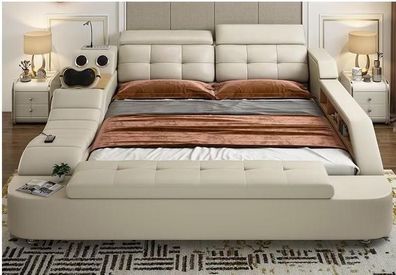 Multifunktion Bett Doppelbetten Modernes Bettgestell 180x200cm Neu