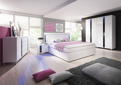 Design Schlafzimmer Garnituren Komplett Schrank Bett Kommode Nachttisch Modern