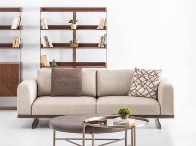 Moderner Dreisitzer Stoffsofa Luxus Couch Möbel Textil Wohnzimmermöbel