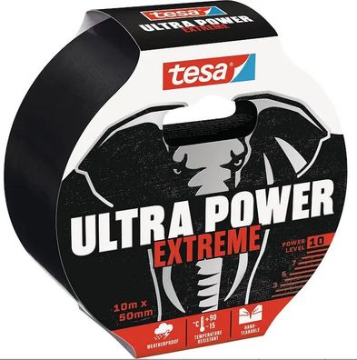 tesa® Ultra Power Extreme Reparaturband Farbe schwarz, Länge 10m, Breite 50mm