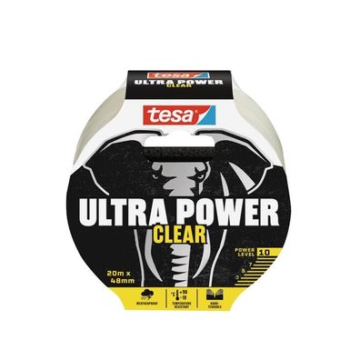 tesa® Ultra Power Clear Reparaturband Farbe transparent, Länge 20m, Breite 48mm