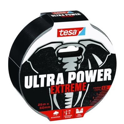tesa® Ultra Power Extreme Reparaturband Farbe schwarz, Länge 25m, Breite 50mm