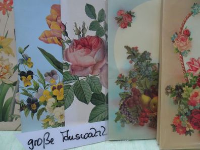altes Briefpapier Kartos Italy Italien Garden Corbeille 10&10 Blumen