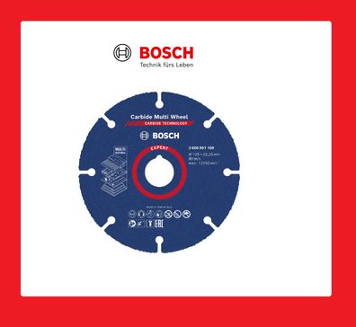 Bosch Trennscheibe Hartmetall Multi Wheel EXPERT125 x 22.23 mm für Holz, Kunstst