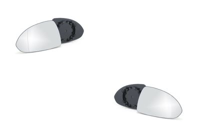 Spiegelglas Außenspiegel Glas passend für Opel Corsa D 07/2006- Set links rechts