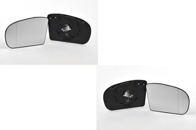 Spiegel Glas Außen Spiegel Glas passend für Mercedes W203 C-Klasse 00-08 Satz LR