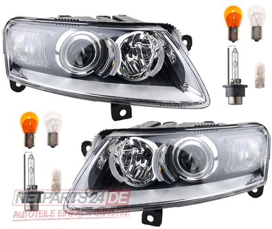 Scheinwerfer Xenon Front passend für Audi A6 4F Satz D2S LR 04-08 + Leuchtmittel