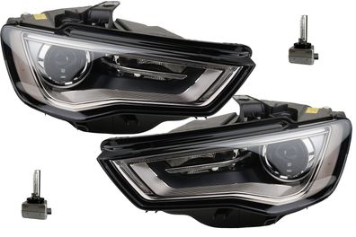 Scheinwerfer Xenon Front passend für Audi A3 8V 04/2012- mit Leuchtmittel Set LR