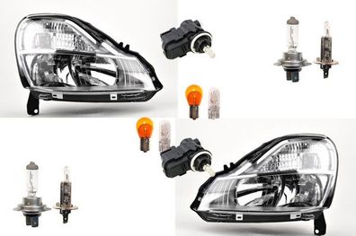 Scheinwerfer passend für Renault Modus FP JP 08- Leuchtmitt. Li. Re + Stellmotor