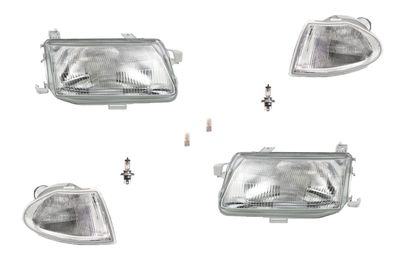 Scheinwerfer passend für Opel Astra F 09/94-09/98 Leuchtmittel Set Li Re Blinker