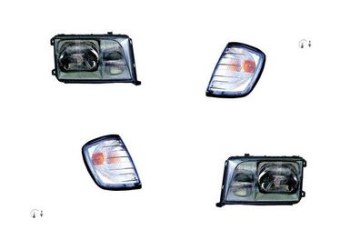 Scheinwerfer passend für Mercedes W124 93-95 + H4 H3 Satz Links Rechts + Blinker