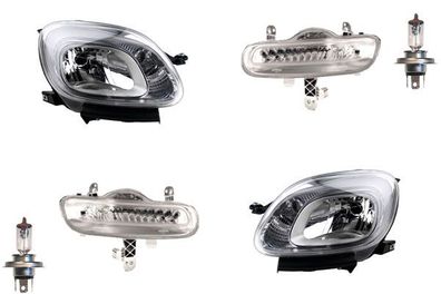 Scheinwerfer passend für Fiat Panda 312 12 - 20 + H4 Satz Links Rechts + Blinker
