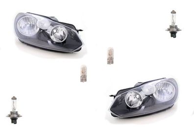 Scheinwerfer Halogen passend für VW Golf 6 5KI ab 2008- Leuchtmittel Set Li. Re