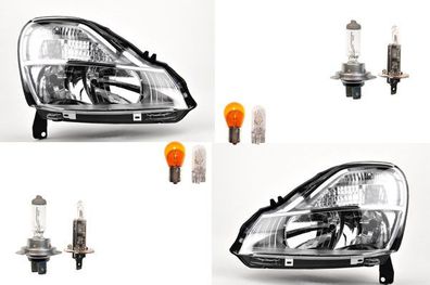 Scheinwerfer Halogen passend für Renault Modus FP JP 08- Leuchtmittel Set Li. Re