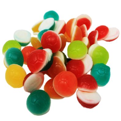 Fruchtgummi Fußbälle mit Fruchtgeschmack und Schaumzuckerboden 175g