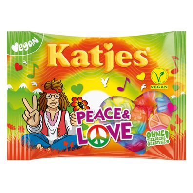 Katjes Peace und Love Fruchtgummi für Veganer geeignet 200g