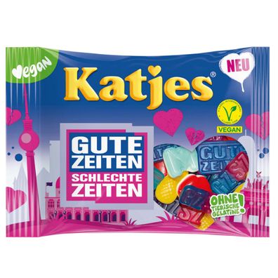 Katjes GZSZ für Veganer geeigneter Fruchtgummi mit Schaumzucker 175g