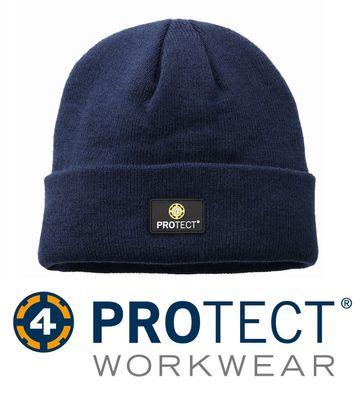 4PROTECT® Strickmütze Winter Mütze , marine mit wärmender Thinsulate®-Wattierung