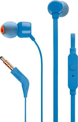 JBL Tune T110 Headset Kopfhörer 3,5mm Klinke und Mikrofon - Blau