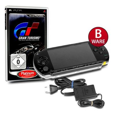 PSP Konsole 1004 in Black / Schwarz #10B + original Ladekabel + Spiel Gran Turismo