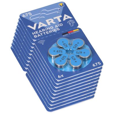 60x Varta Hearing Aid Batterie 675 PR44 Hörgerätebatterie