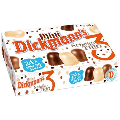 Dickmanns Minis Schoko Trio 24 kleine Schaumküsse 3fach sortiert 200g