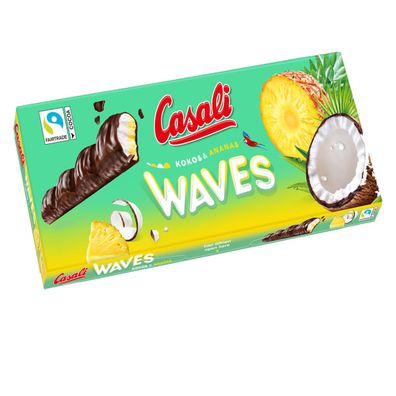 Casali Waves Kokos-Ananas-Schaum mit Schokoladenüberzug 250g