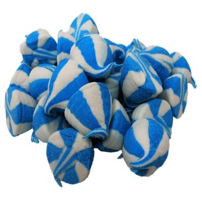 Mellow Himbeer Geschmack als Golfballs weiß blau gezuckert 1000g
