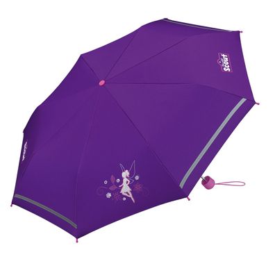Scout Kinder-Taschenregenschirm mit Reflektorstreifen Feenwald