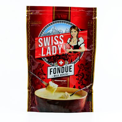 Food-United Käsefondue Swiss Lady Käse 600g Güntensperger Fondue-Käse-Zubereitung