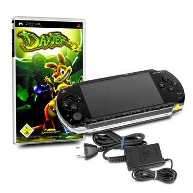 PSP Konsole 1004 in Black / Schwarz #10A + original Ladekabel + Spiel Daxter