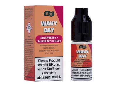 Wavy Bay - Nikotinsalz Liquid - Strawberry Raspberry Cherry