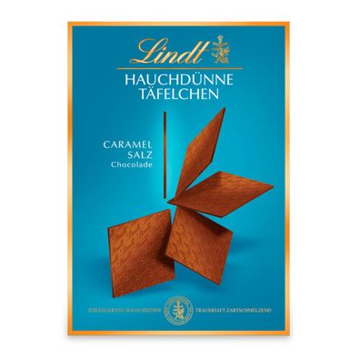 Lindt Hauchdünne Täfelchen Caramel und Salz Schokolade 125g