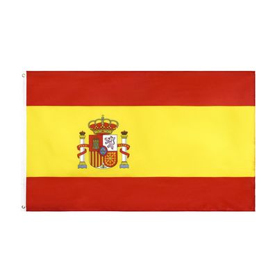 Spanien Spain Flagge mit Ösen Fahne150x90 Metalösen Wetterfest Fahnenmast