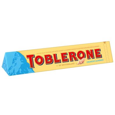 Toblerone Crunchy Almonds mit gesalzenen Mandeln Honig Nougat 100g