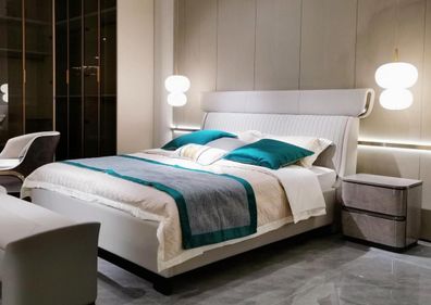 Modernes Doppelbett Bett Schlafzimmer Möbel Bettrahmen Bettgestell Betten