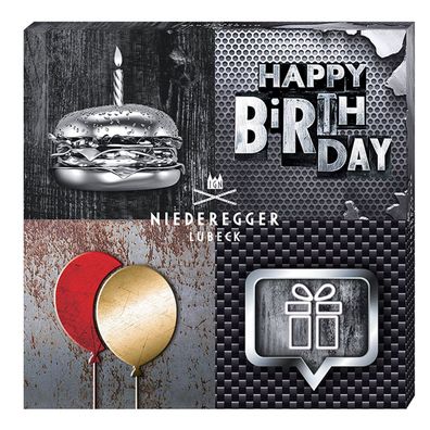 Niederegger Lübeck Happy Birthday Pralinen mit Burger Motiv 100g