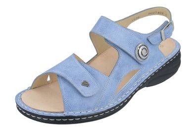 FINN Comfort Denia Damen Sandale blau mare Monroe Glattleder
