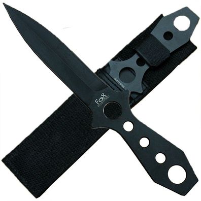 Fox Outdoor Wurfmesser 2-schneidig schwarz mit Nylonscheide (18 + )