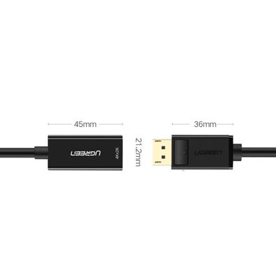 Ugreen Kabel von DisplayPort (männlich) auf HDMI (weiblich) (unidirektional) 1080P...