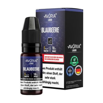 Avoria - Blaubeere E-Zigaretten Liquid 0 mg/ ml