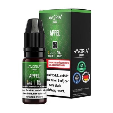 Avoria - Apfel E-Zigaretten Liquid 3 mg/ ml