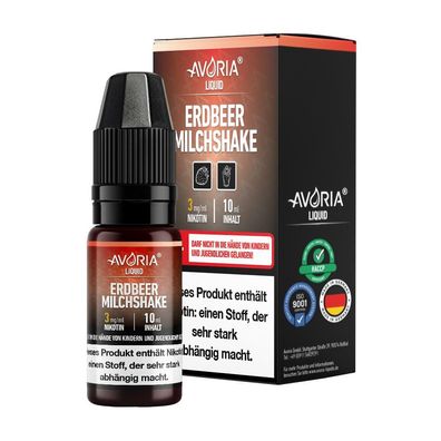 Avoria - Erdbeer-Milchshake E-Zigaretten Liquid 0 mg/ ml