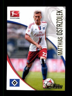 Matthias Ostrzolek Hamburger SV Topps Sammel Card Original Signiert + A 230479