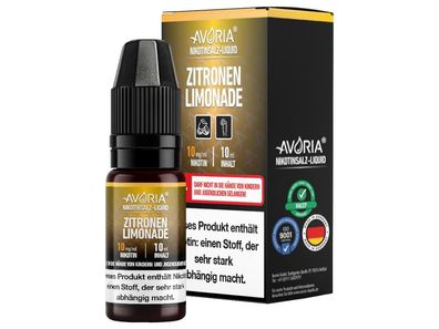 Avoria - Zitronen-Limonade - Nikotinsalz Liquid 10 mg/ ml