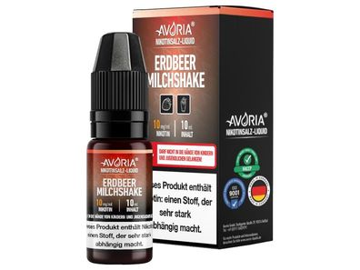 Avoria - Erdbeer-Milchshake - Nikotinsalz Liquid 20 mg/ ml