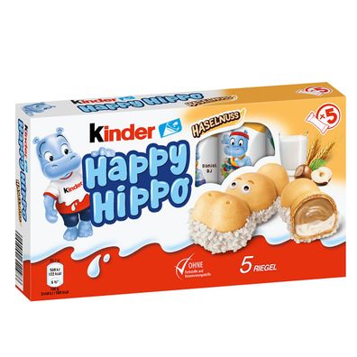 Kinder Happy Hippo Haselnuss Limited Edition 5 Waffelriegel 135g