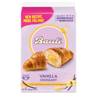 Bauli Croissants mit Vanillecremefüllung 6 Stück Karton 300g
